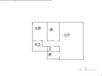 中信广场国际公寓2室1厅2卫124㎡户型图