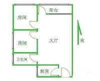 龙口东小区2室1厅1卫66㎡户型图