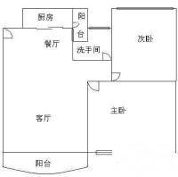 新世界东逸花园逸桦轩2室2厅1卫92㎡户型图