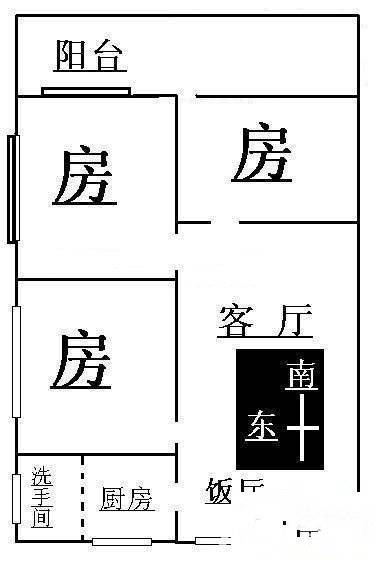 嘉仕花园尚海轩3室2厅1卫116㎡户型图