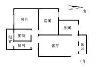 金贵新村3室2厅1卫91㎡户型图