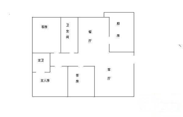 新塘镇解放南路小区3室2厅2卫110㎡户型图