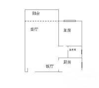 南国奥园北京区1室2厅1卫39㎡户型图