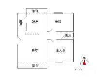 南国奥园北京区2室2厅1卫80㎡户型图