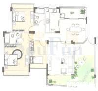 雅居乐雍逸豪廷3室2厅2卫155.2㎡户型图