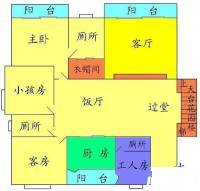 白云堡4室2厅2卫240㎡户型图