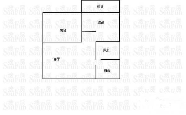 世纪华都2室1厅1卫62㎡户型图