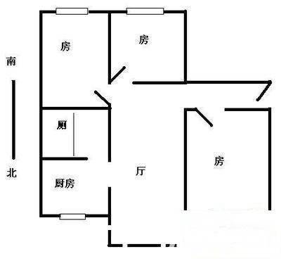 金广电大厦3室1厅1卫91㎡户型图