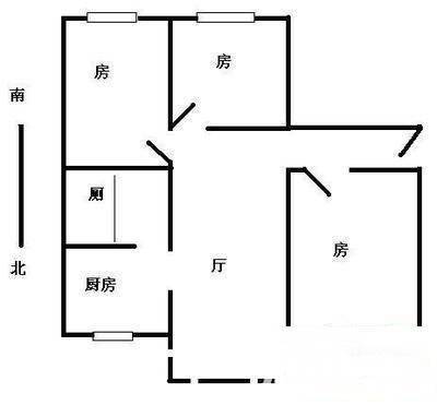 金广电大厦3室1厅1卫92㎡户型图