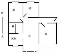 金广电大厦3室1厅1卫92㎡户型图