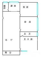 富丽家园莲芳园3室1厅2卫97㎡户型图