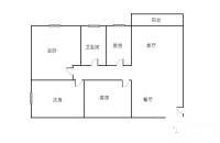 长兴路小区3室2厅1卫84㎡户型图