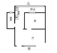 番禺安顺楼1室1厅1卫41㎡户型图