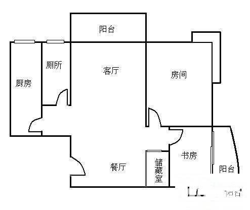 罗马家园二期3室2厅1卫154㎡户型图