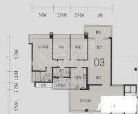 凯旋门3室2厅2卫139㎡户型图