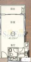 鋆林花园3室0厅0卫45.3㎡户型图