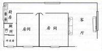 文德东路小区2室1厅1卫71㎡户型图