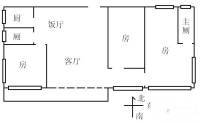 文德路电梯楼3室2厅1卫148㎡户型图