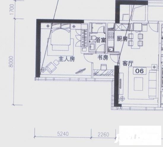 领峰园2室1厅1卫93.9㎡户型图