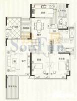 马鞍山一号4室3厅4卫259.4㎡户型图