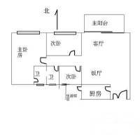 新城海滨花园3室2厅2卫145㎡户型图