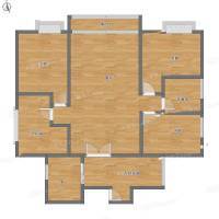 新城海滨花园3室2厅0卫179㎡户型图