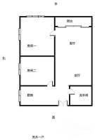 东兴南小区2室2厅1卫64㎡户型图