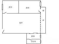 东兴南小区2室1厅1卫52㎡户型图