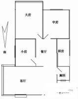 东兴南小区3室2厅1卫84㎡户型图