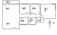 越秀雍雅园3室2厅2卫114㎡户型图