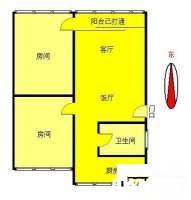 越秀雍雅园2室2厅1卫79㎡户型图