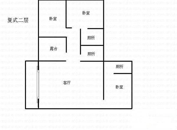 锦绣生态园翠屏苑3室1厅2卫196㎡户型图