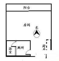 幸福立方1室1厅1卫40㎡户型图