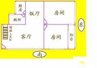 幸福立方2室2厅1卫82㎡户型图