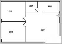 聚仁坊2室1厅1卫56㎡户型图