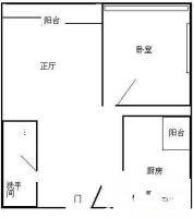 车陂东景花园1室1厅1卫90㎡户型图