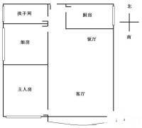 富力盈泽苑2室2厅1卫68㎡户型图