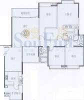 锦城南苑4室2厅2卫216.4㎡户型图