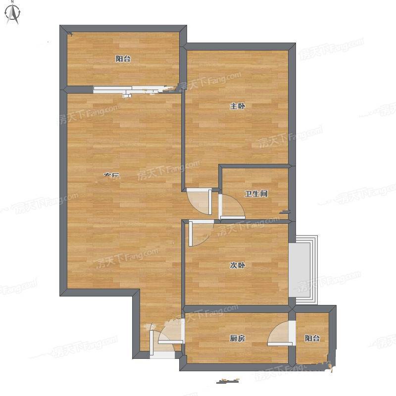 太阳城巧克力社区2室1厅0卫81㎡户型图