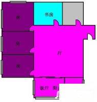 旧北园4室2厅1卫116㎡户型图