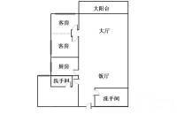 市桥兴业花园3室2厅2卫90㎡户型图