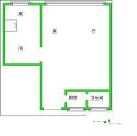 瘦狗岭路小区1室1厅1卫40㎡户型图