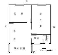 瘦狗岭路小区2室1厅1卫72㎡户型图