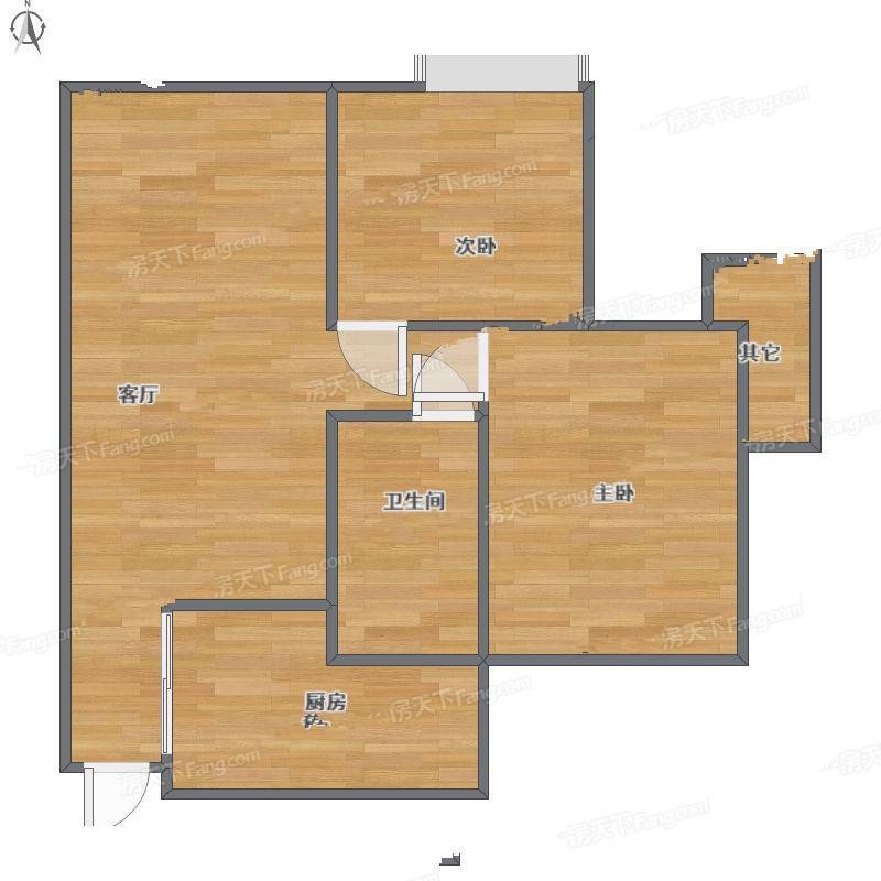 兴云路小区2室1厅0卫69㎡户型图