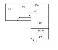 金雅苑五期2室2厅1卫72㎡户型图