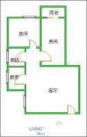 天鸿阁2室1厅1卫92㎡户型图