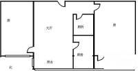 仁秀里2室2厅1卫61㎡户型图