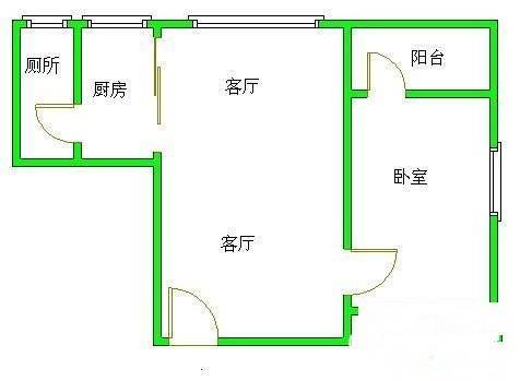 黄埔银丰花园1室2厅1卫109㎡户型图