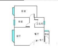 丽江花园丽字楼2室1厅1卫66㎡户型图