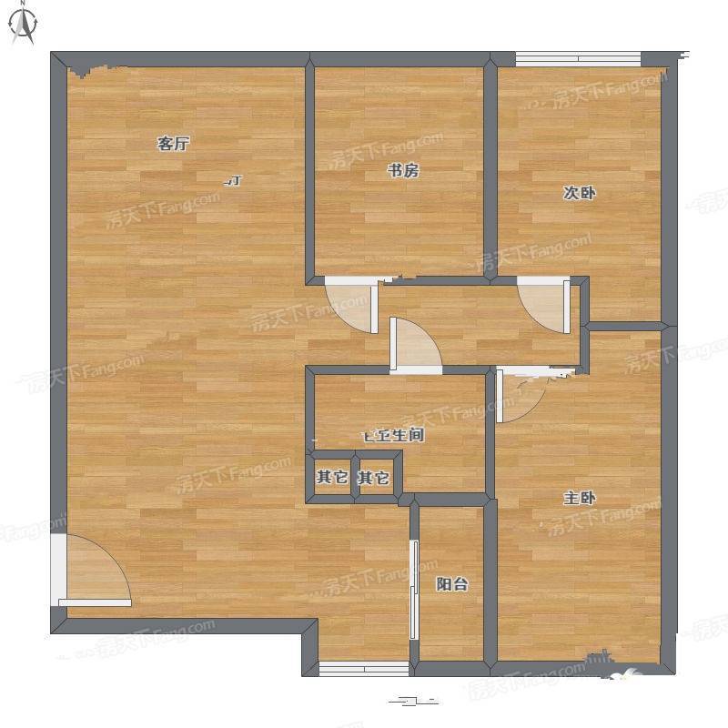 嘉裕礼顿阳光3室1厅0卫106㎡户型图